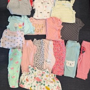 20 Pc Baby Girl Clothes 3 Months, 3-6 Months, Brands Carter’s, Gerber & more